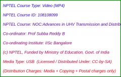 NOC:Advances in UHV Transmission and Distribution (USB)