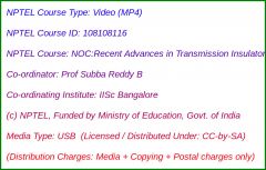 NOC:Recent Advances in Transmission Insulators (USB)