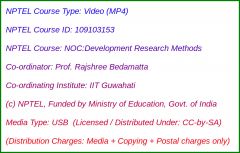 NOC:Development Research Methods (USB)