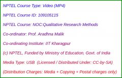 NOC:Qualitative Research Methods (USB)