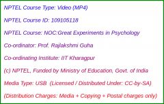 NOC:Great Experiments in Psychology (USB)