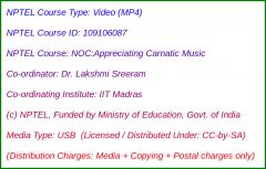 NOC:Appreciating carnatic music (USB)