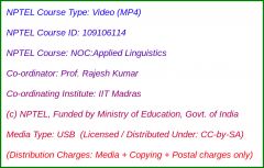 NOC:Applied Linguistics (USB)