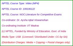 NOC:Literature for Competitive Exams (USB)