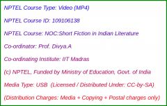 NOC:Short Fiction in Indian Literature (USB)