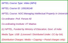 NOC:Managing Intellectual Property in Universities (USB)