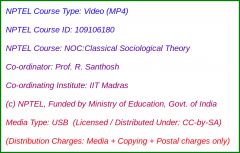 NOC:Classical Sociological Theory (USB)