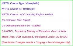NOC:Learning English in Hindi