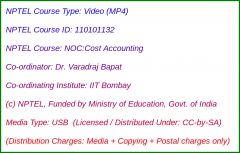 NOC:Cost Accounting (USB)