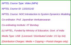 NOC:Introduction to System Dynamics Modeling (USB)
