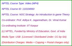 NOC:Strategy: An Introduction to game Theory (USB)