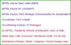NOC:Strategic Communication for Sustainable Development (USB)