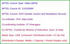 NOC:Gender Justice and Workplace Security (USB)