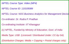 NOC:Business Analytics for Management Decision (USB)
