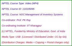 NOC:Management of Inventory Systems (USB)
