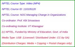 NOC:Managing Change in Organizations (USB)