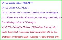 NOC:Decision Support System for Managers (USB)
