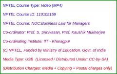 NOC:Business Law for Managers