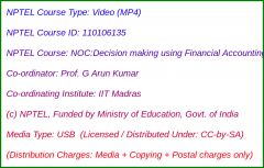 NOC:Decision making using financial accounting (USB)