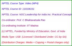 NOC:Leadership for India Inc: Practical Concepts and Constructs