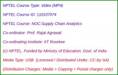 NOC:Supply Chain Analytics (USB)