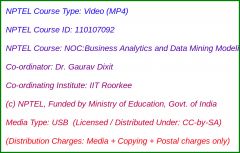 NOC:Business Analytics and Data Mining Modeling using R (USB)