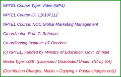 NOC:Global Marketing Management (USB)