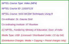 NOC:MCDM Techniques Using R (USB)