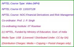 NOC:Financial Derivatives and Risk Management (USB)