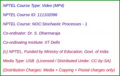 NOC:Stochastic Processes - 1 (USB)