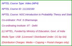 NOC:Introduction to Probability Theory and Statistics