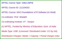 NOC:Foundations of R Software (In Hindi)