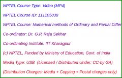Numerical methods of Ordinary and Partial Differential Equations (USB)