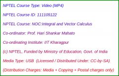 NOC:Integral and Vector Calculus (USB)