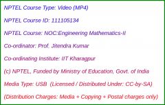 NOC:Engineering Mathematics-II (USB)