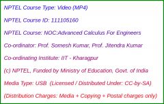 NOC:Advanced Calculus For Engineers