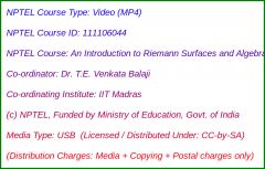 An Introduction to Riemann Surfaces and Algebraic Curves (USB)