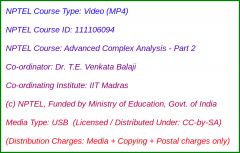 Advanced Complex Analysis - Part 2 (USB)