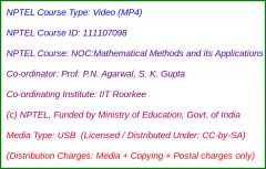 NOC:Mathematical Methods and its Applications (USB)