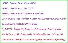 NOC:Numerical Methods (USB)