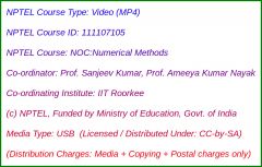 NOC:Numerical Methods (USB)