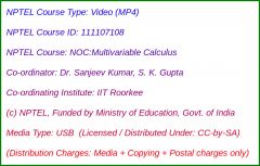 NOC:Multivariable Calculus (USB)