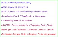 NOC:Dynamical System and Control (USB)