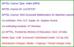 NOC:Essential Mathematics for Machine Learning (USB)