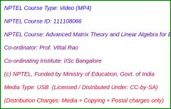 Advanced Matrix Theory and Linear Algebra for Engineers (USB)