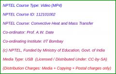 Convective Heat and Mass Transfer (USB)