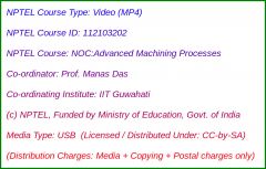 NOC:Advanced Machining Processes (USB)