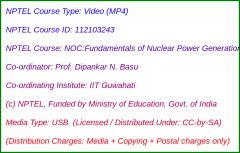 NOC:Fundamentals of Nuclear Power Generation (USB)