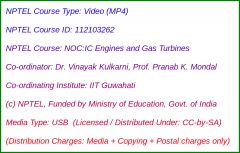 NOC:IC Engines and Gas Turbines (USB)