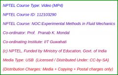 NOC:Experimental Methods in Fluid Mechanics (USB)